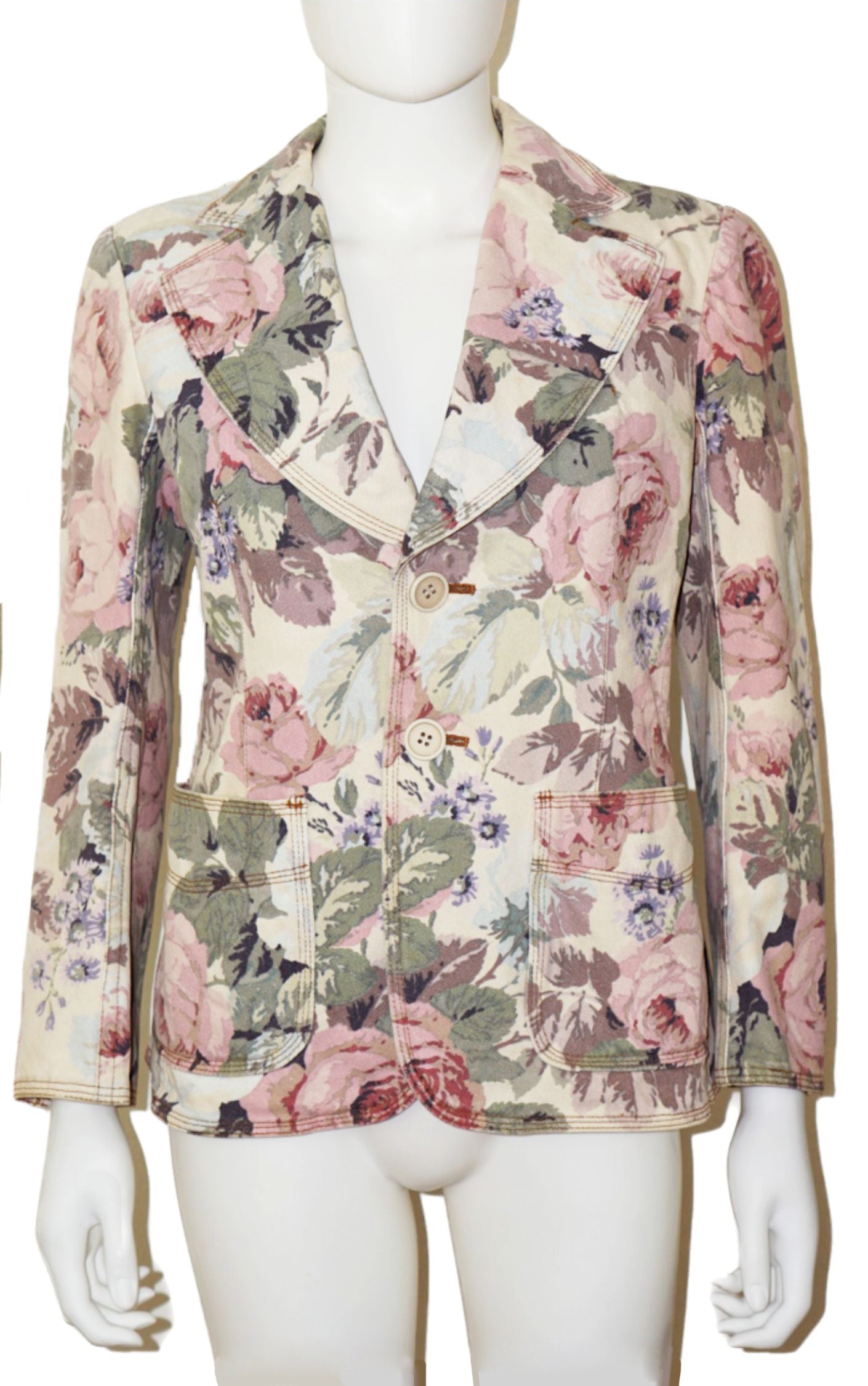 JUNYA WATANABE Comme Des Garcons Floral Denim Jacket resellum