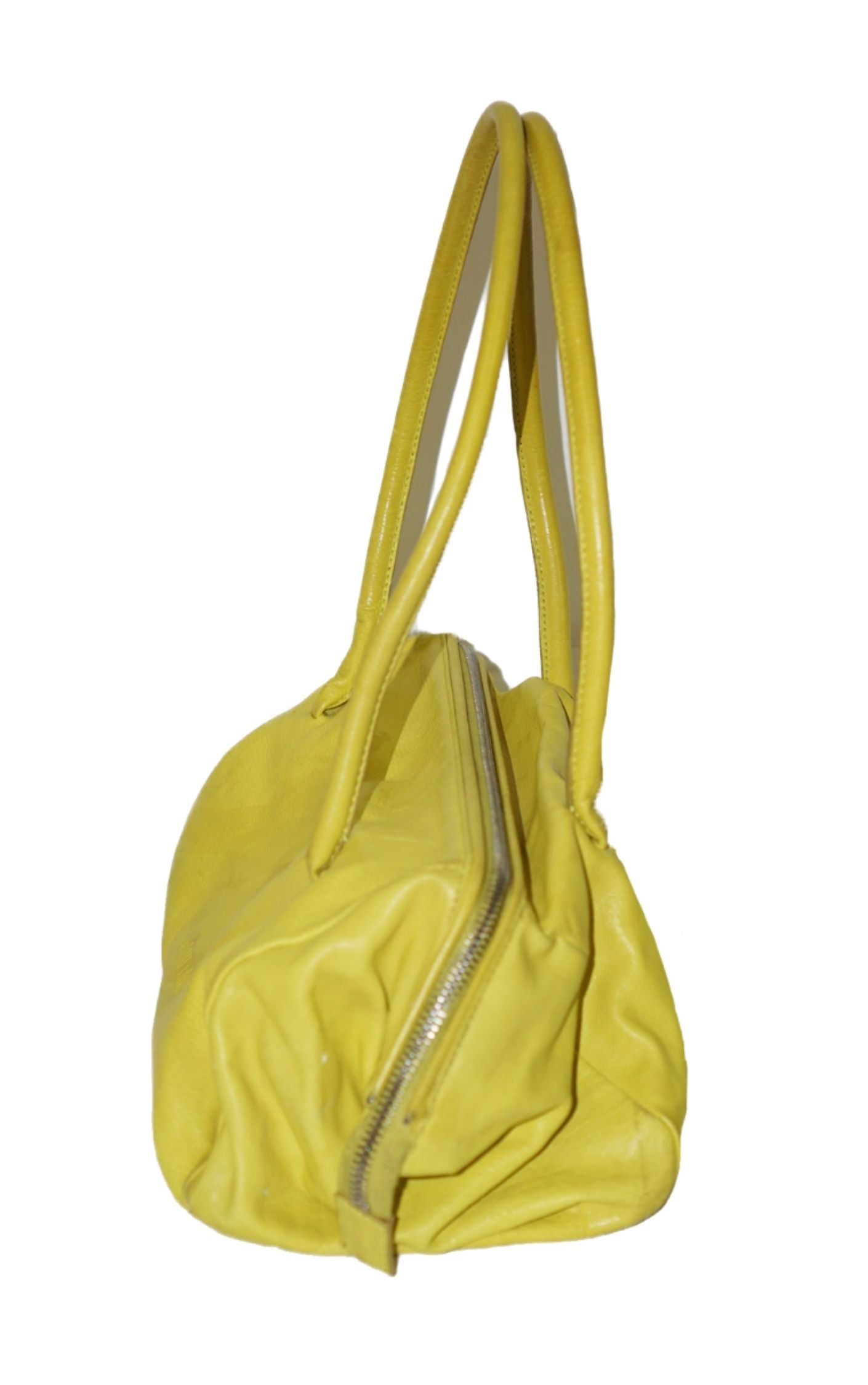 MIU MIU Neon Green Leather Baguette Bag RESELLUM