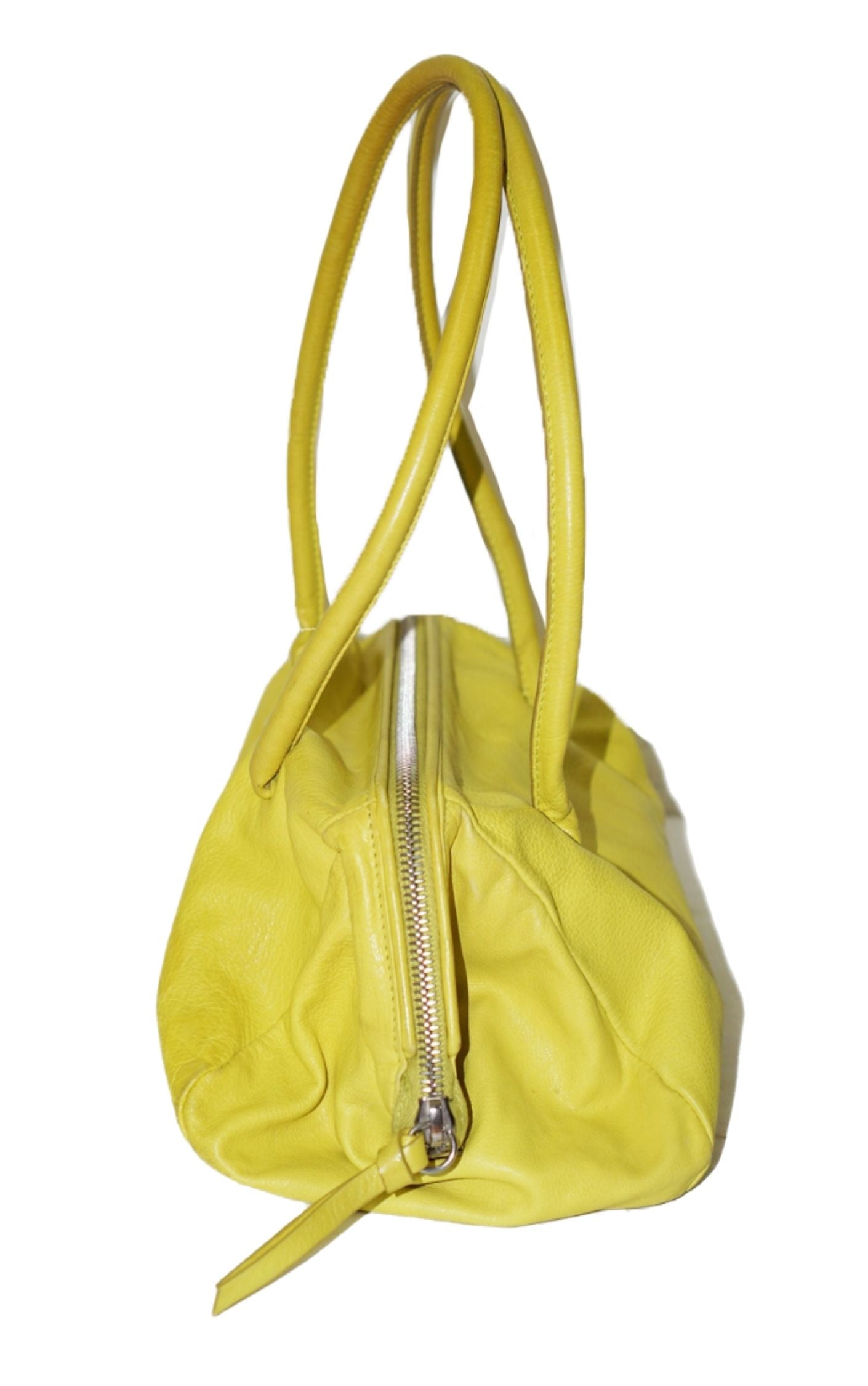 MIU MIU Neon Green Leather Baguette Bag RESELLUM