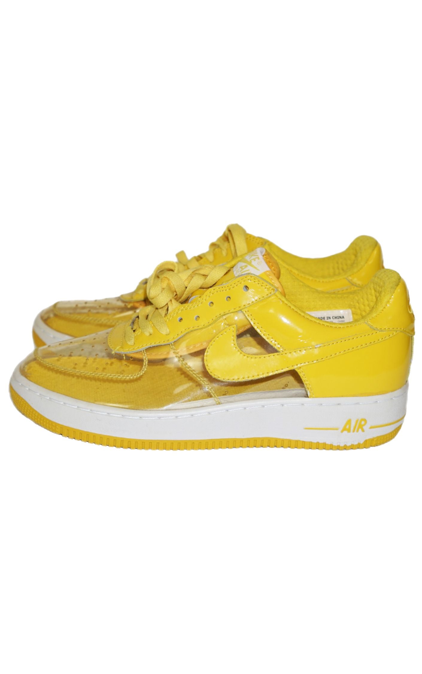 NIKE AF 1 Invisible Clear Transparent Yellow Sneakers resellum