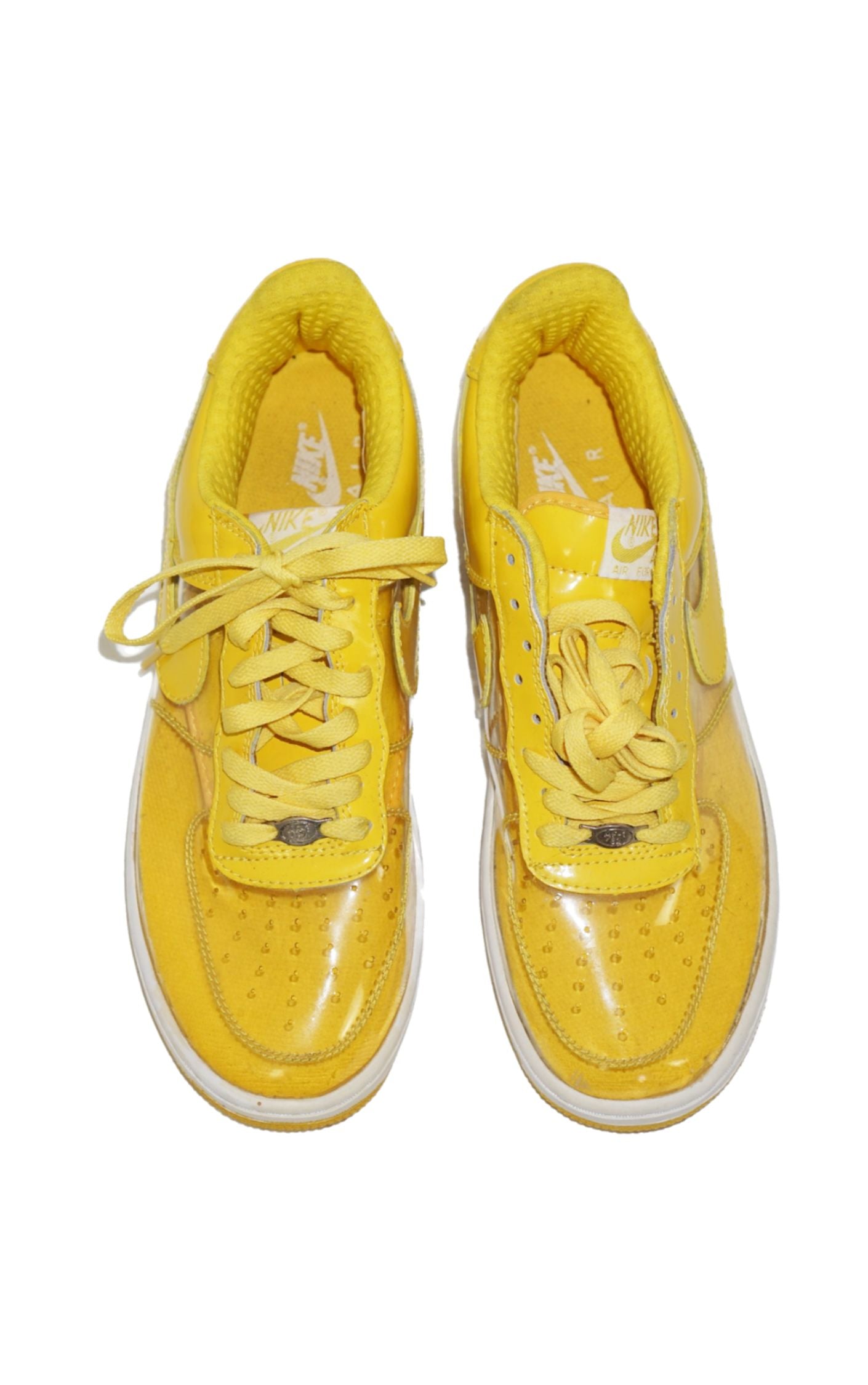 NIKE AF 1 Invisible Clear Transparent Yellow Sneakers resellum
