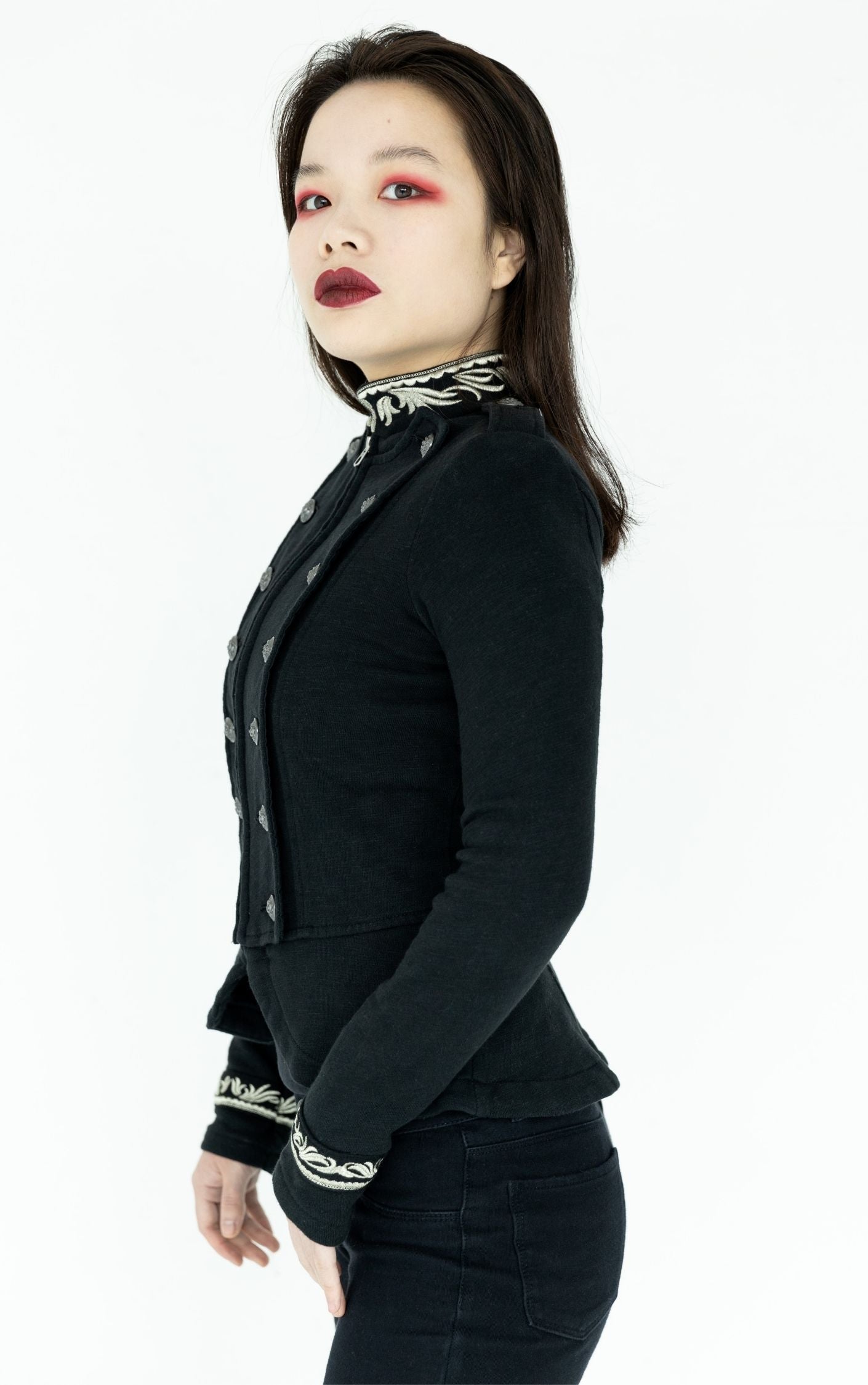 RALPH LAUREN Zip Up Military Peplum Jacket RESELLUM