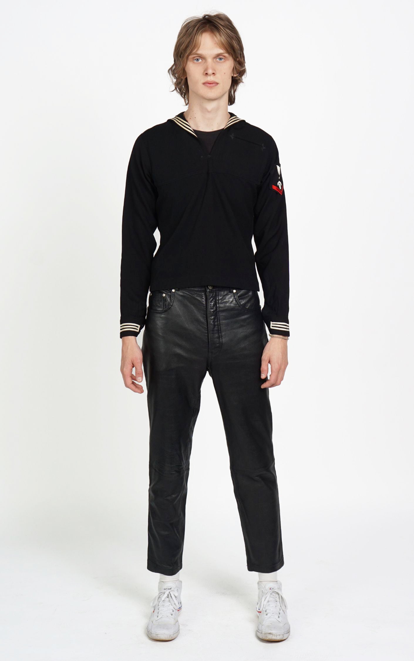 VINTAGE Sailor Military Black Eagle Patch Shirt resellum