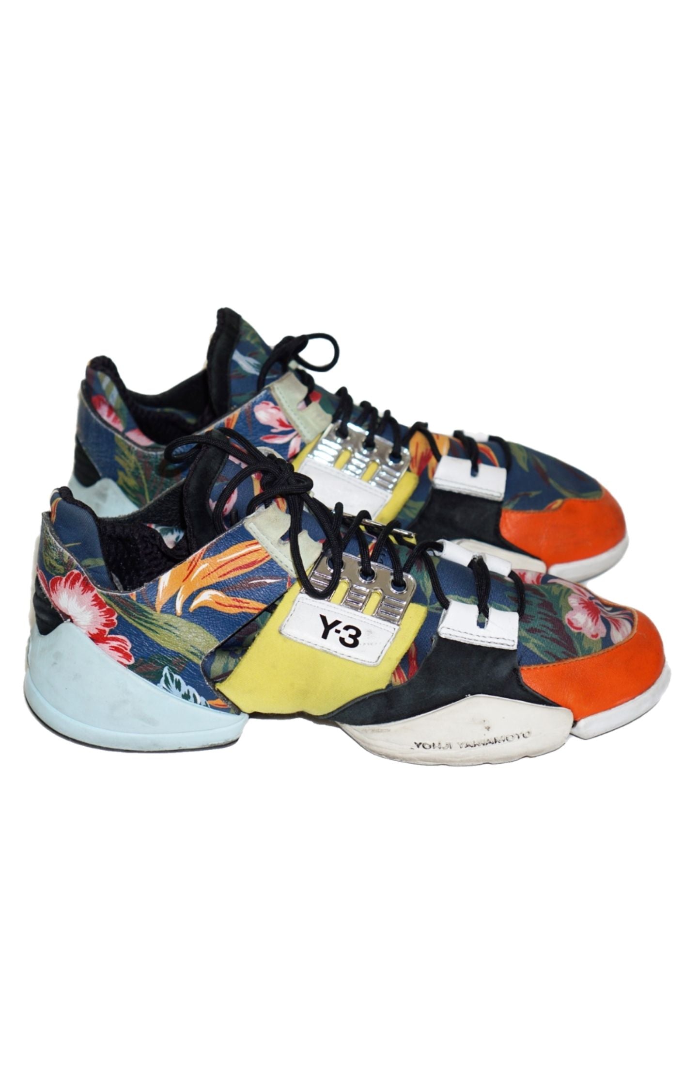 Y-3 YOHJI YAMAMOTO Adidas Kanja Low Top Floral Sneakers resellum Y-3 YOHJI YAMAMOTO Adidas Kanja Low Top Floral Sneakers resellum