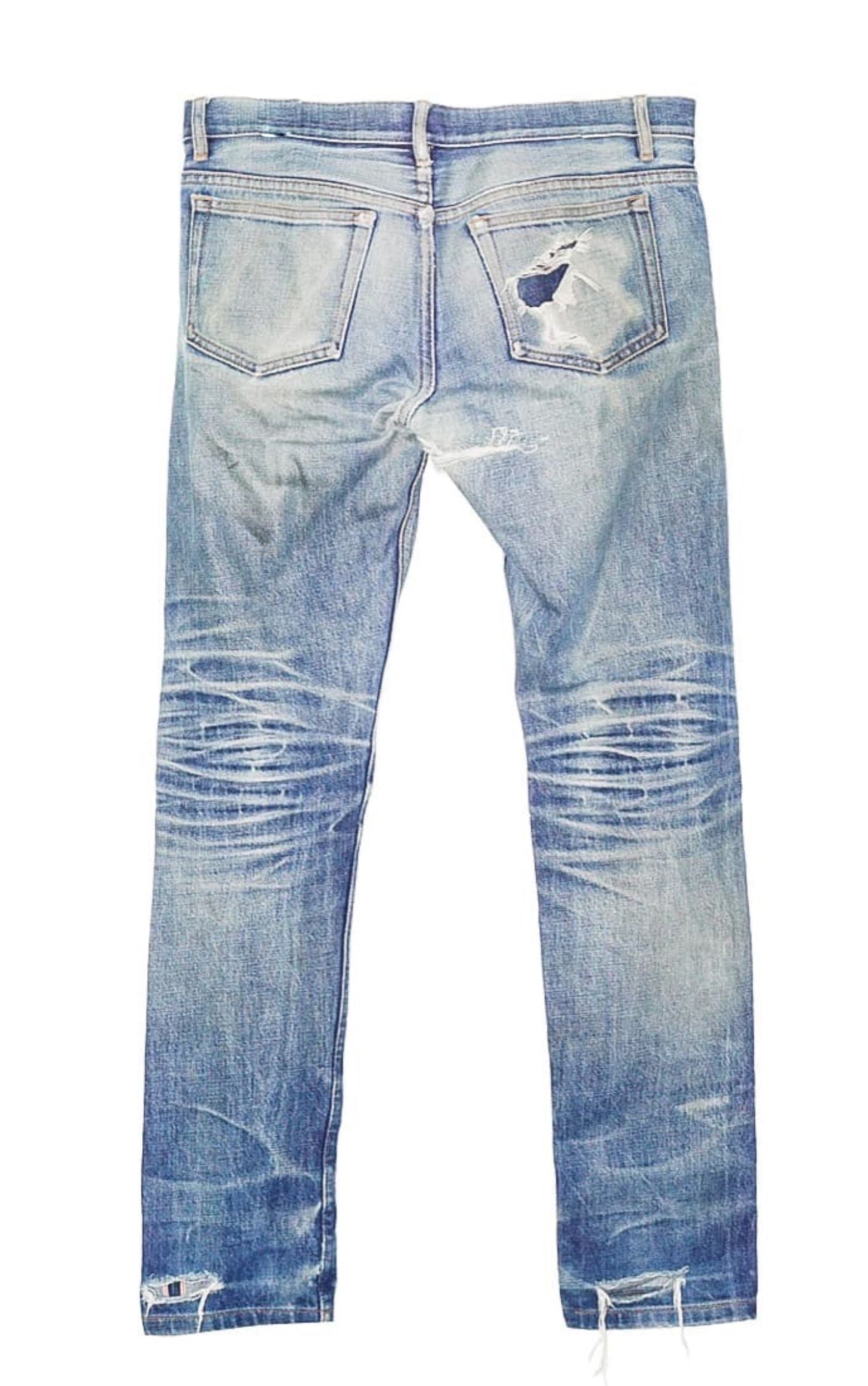 A.P.C. Distressed Straight Leg Jeans