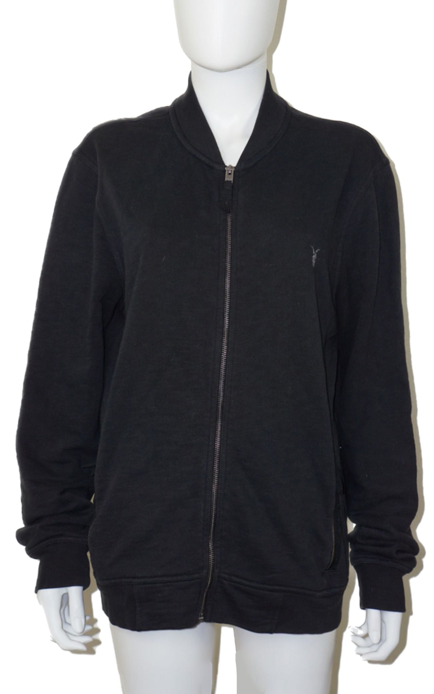 ALL SAINTS Logo Black Zip Up Sweater Jacket