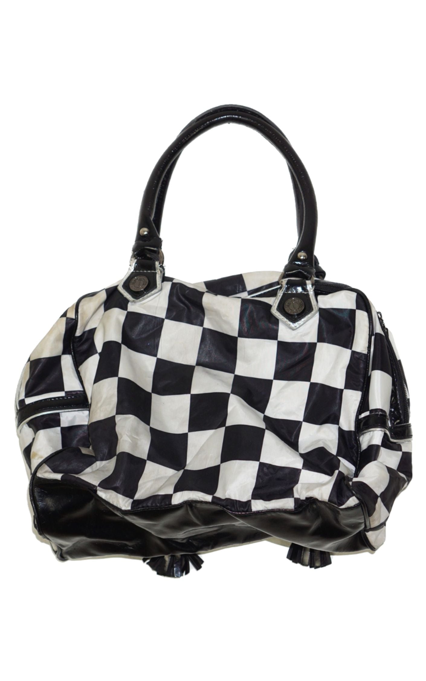 BETSEY JOHNSON NY Checkered Patches Bag