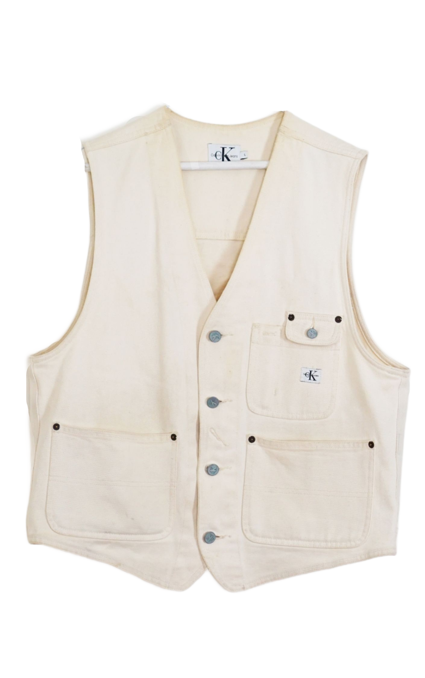 CALVIN KLEIN White Cotton Vest