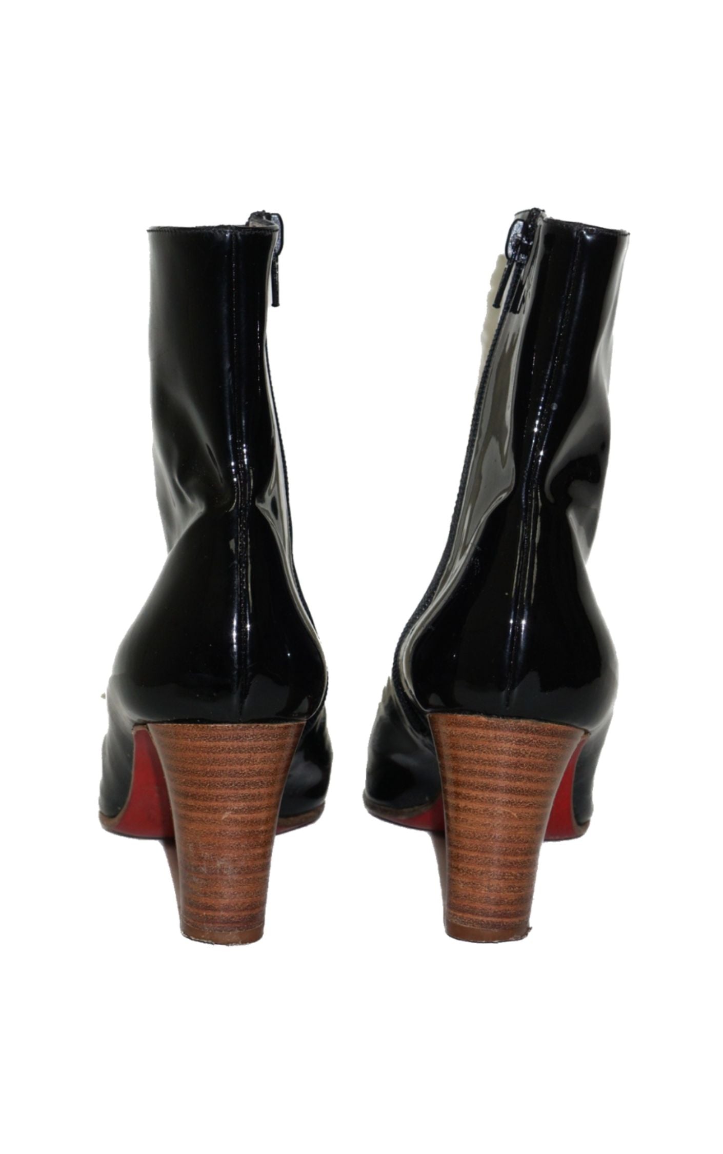 CHRISTIAN LOUBOUTIN Patent Leather Ankle Boots