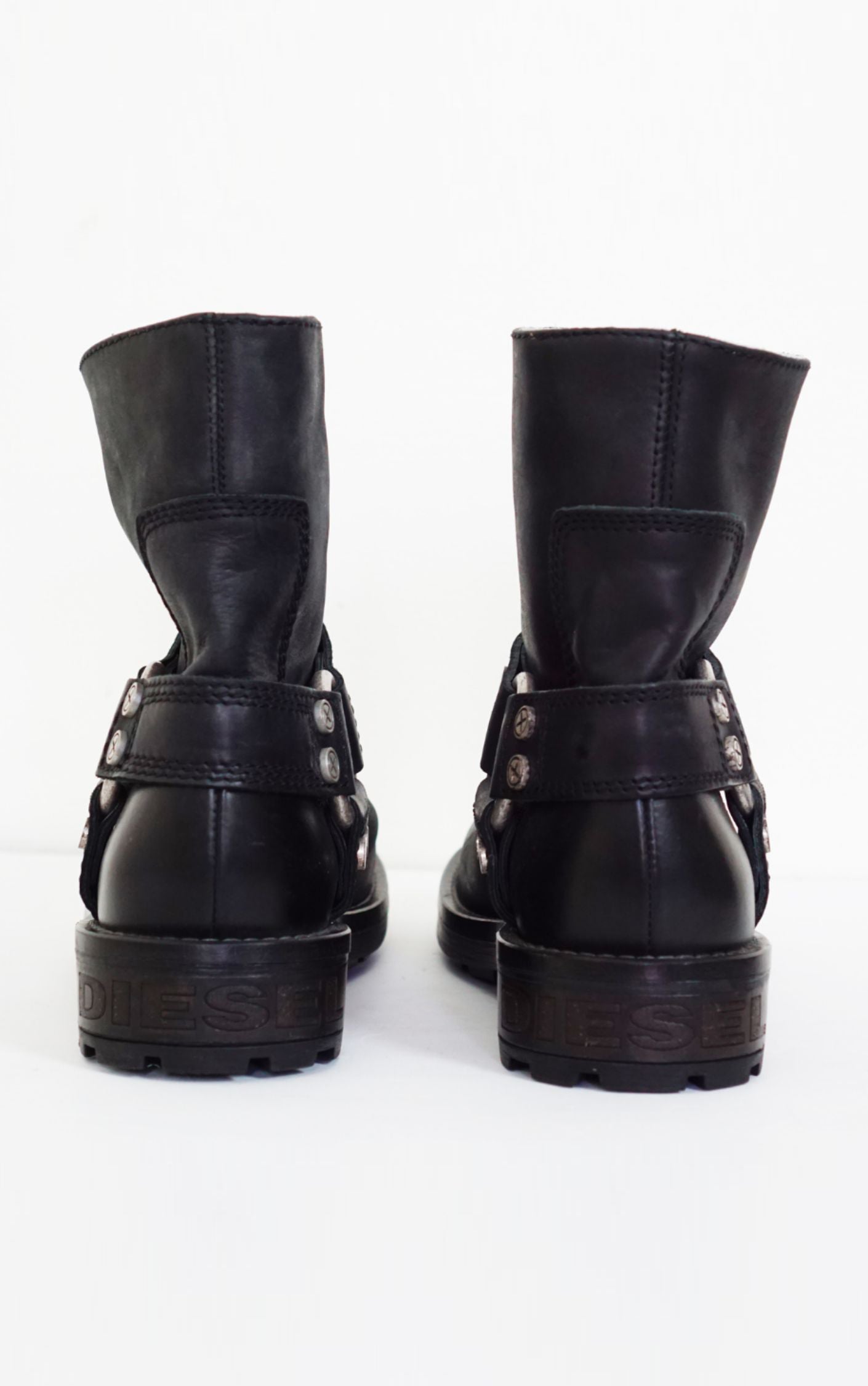 DIESEL Leather Biker Ankle Boots