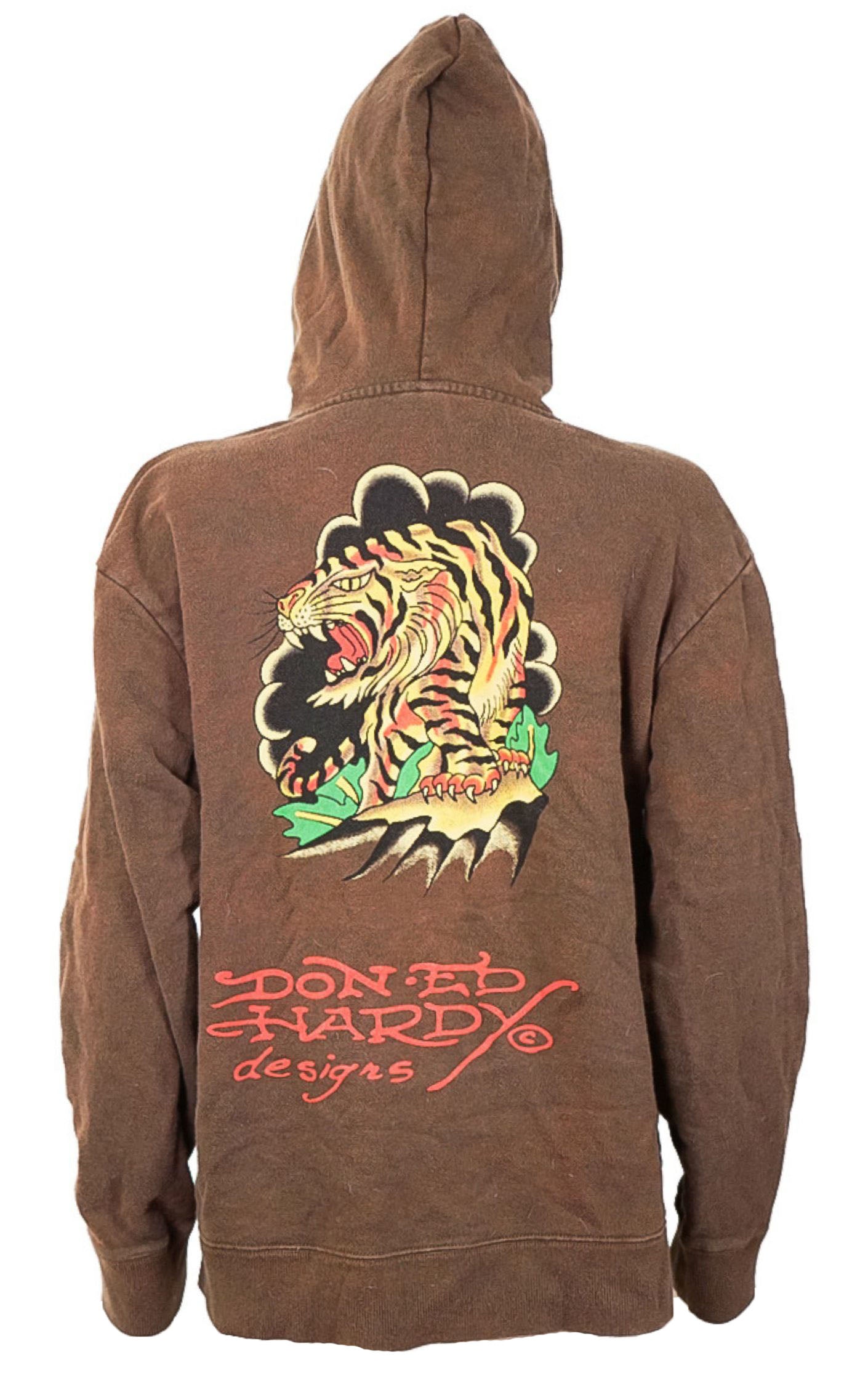 ED HARDY BY CHRISTIAN AUDIGIER Brown Hoodie