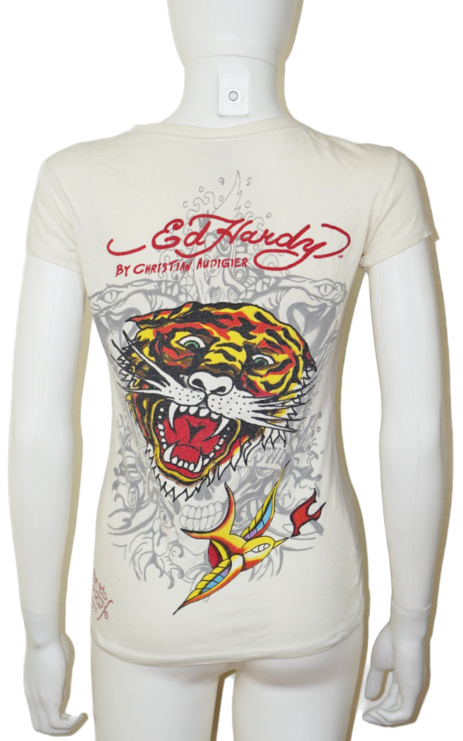 ED HARDY Y2K Eternal Love Heart Tattoo T-Shirt resellun