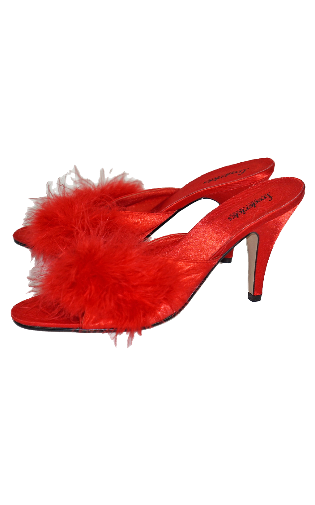 FREDERICKS OF HOLLYWOOD Red Feather Mules