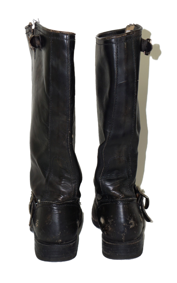 FRYE Veronica Slouch 77619 Black Leather Boots