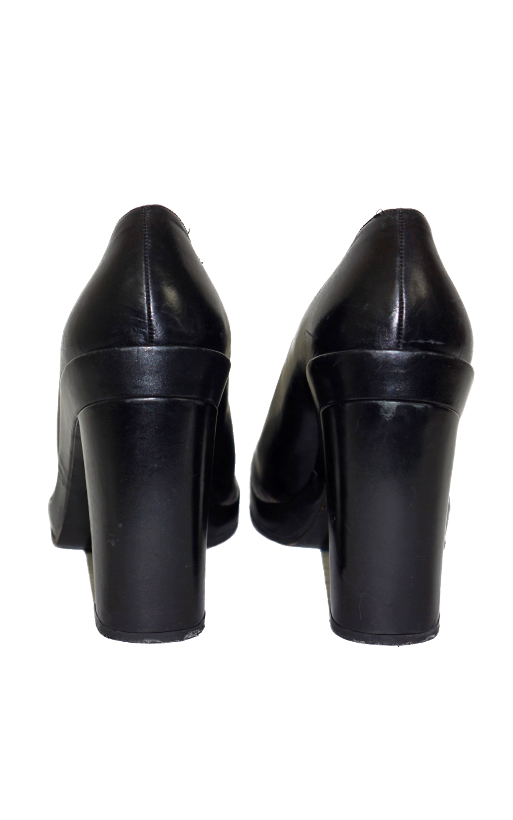 GUCCI Vintage 90s Square Toe Heeled Black Shoes resellum