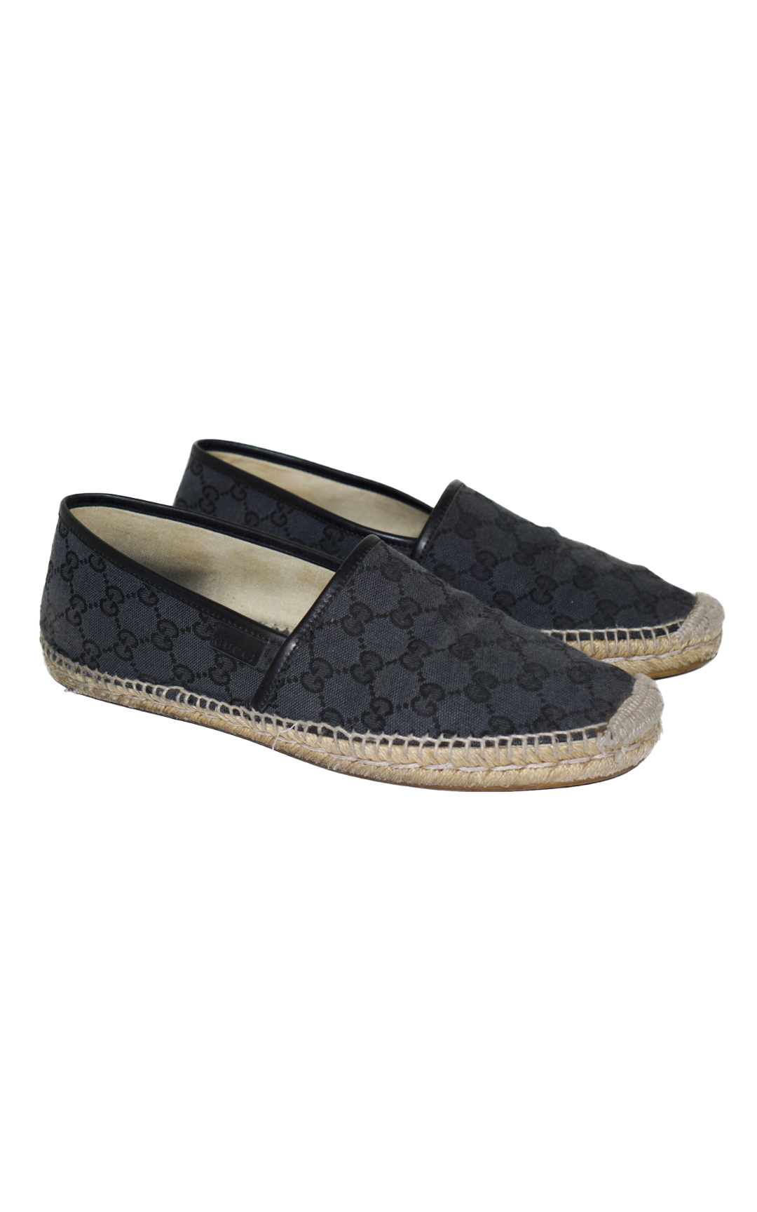 GUCCI GG Logo Monogram Black Espadrilles resellum