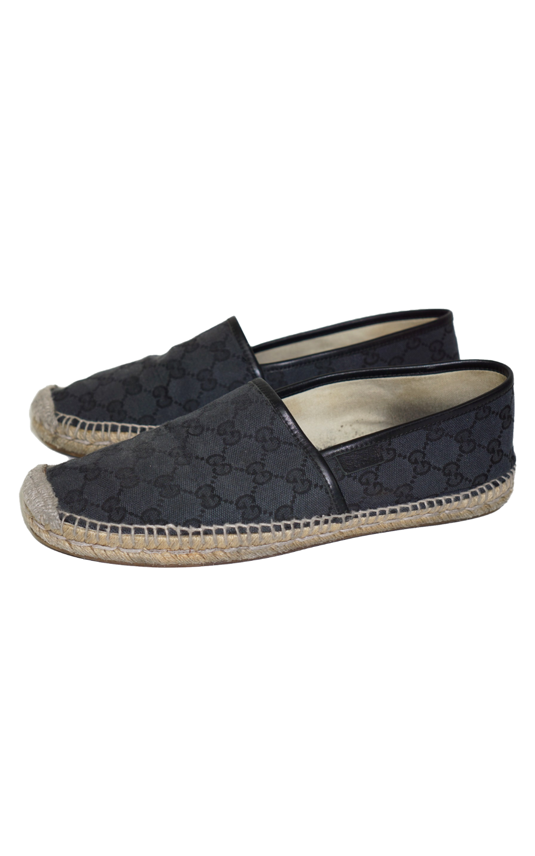 GUCCI GG Logo Monogram Black Espadrilles resellum
