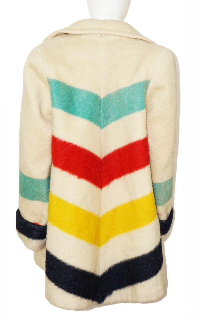 HUDSON'S BAY Vintage 70s Wool Striped Coat