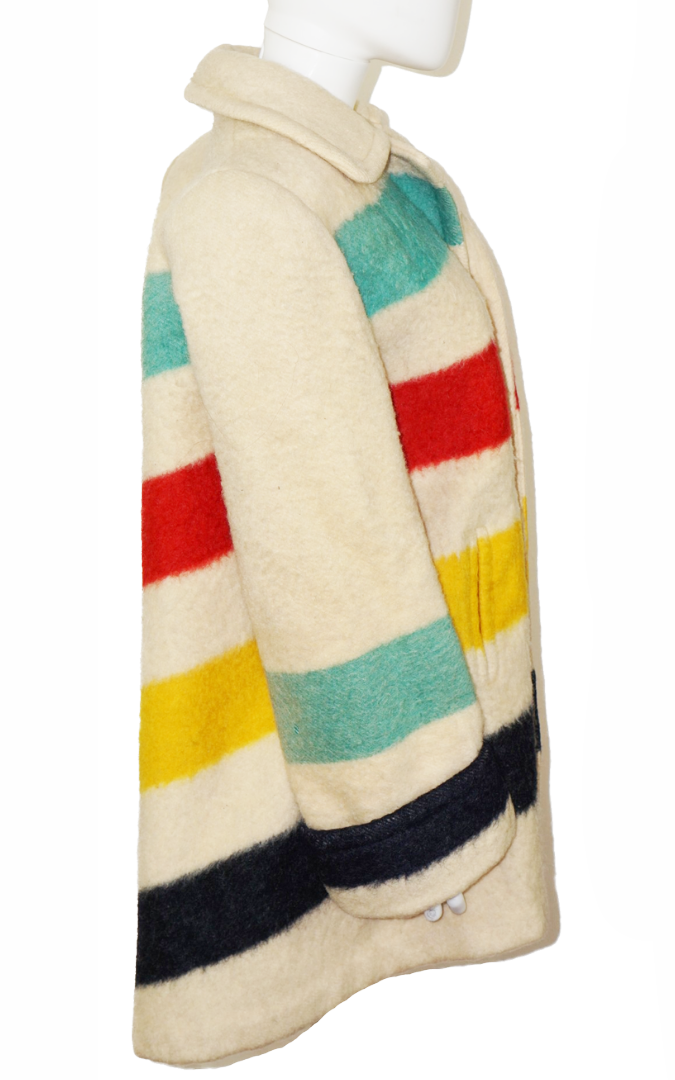 HUDSON'S BAY Vintage 70s Wool Striped Coat