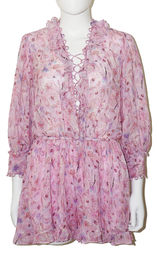 IRO Joyce Floral Print Ruffle Romper