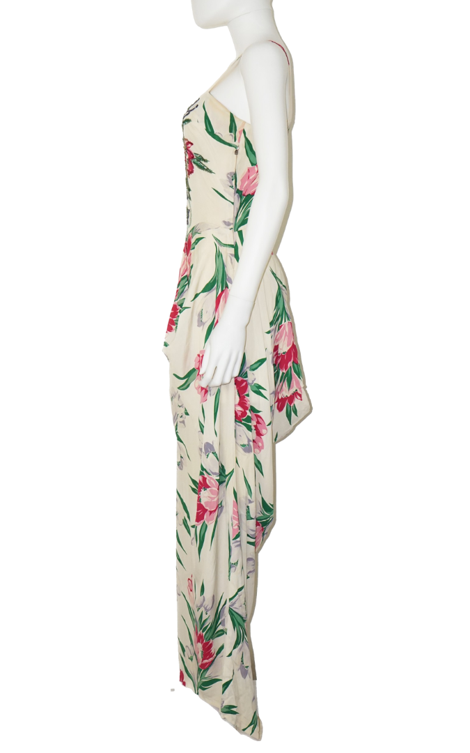 JOURDELLE OF HOLLYWOOD Vintage 40s Floral Dress