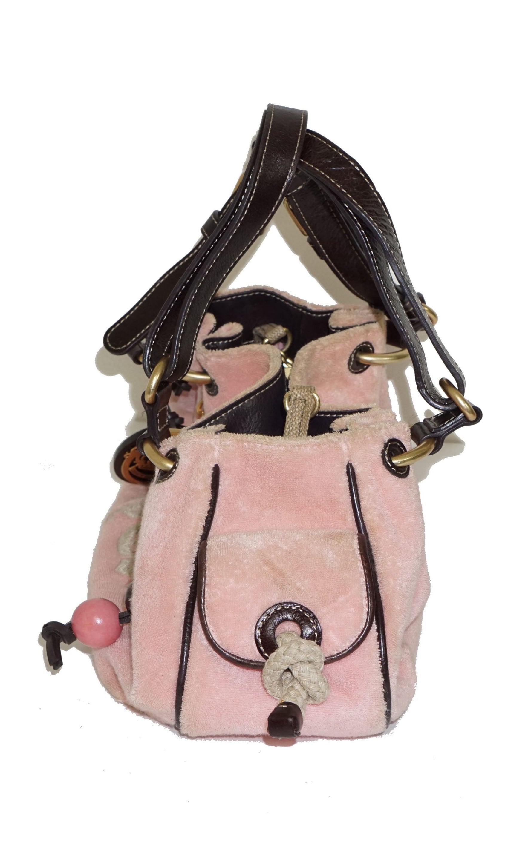 JUICY COUTURE Y2K Pink Velour Purse Bag