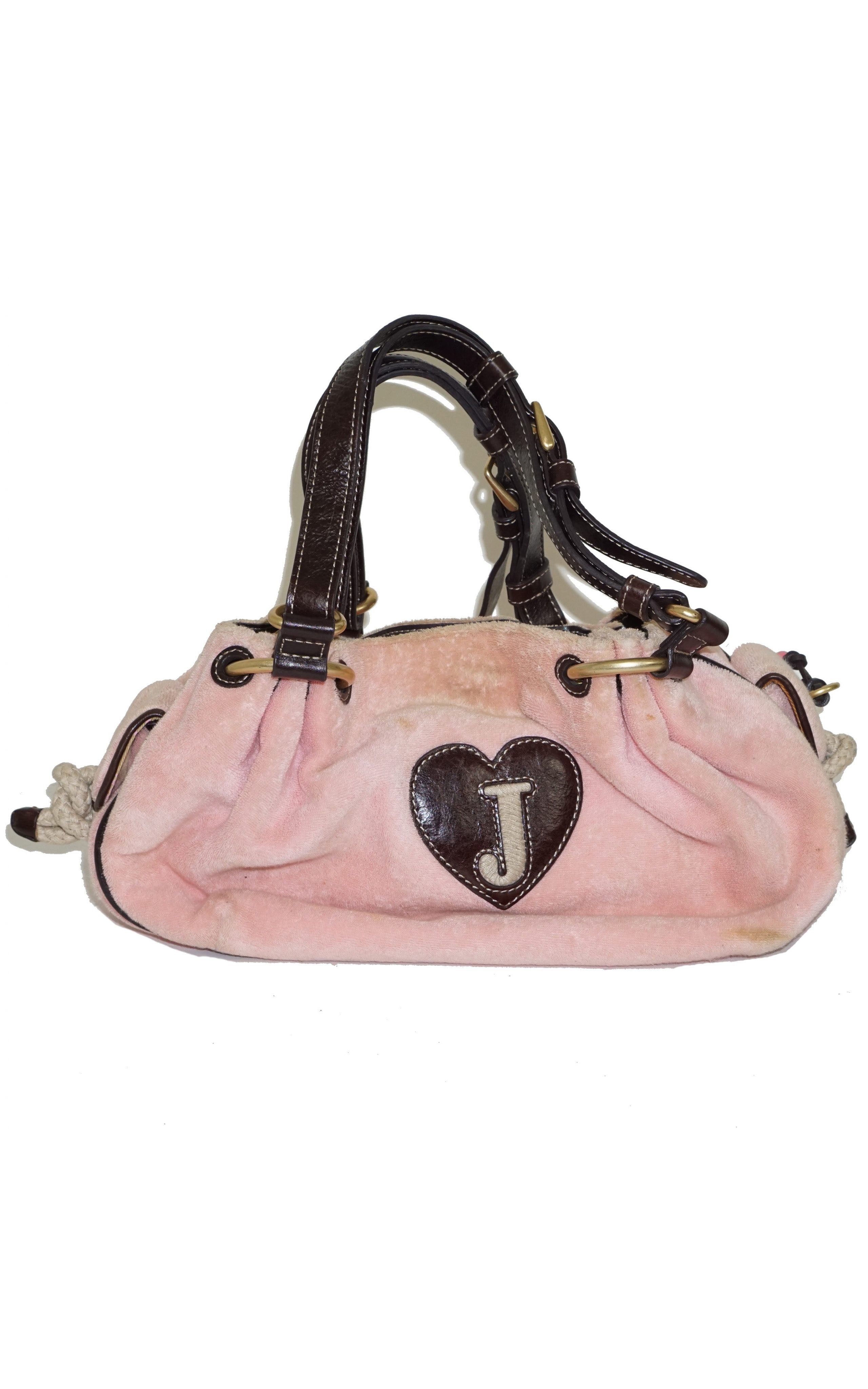 JUICY COUTURE Y2K Pink Velour Purse Bag