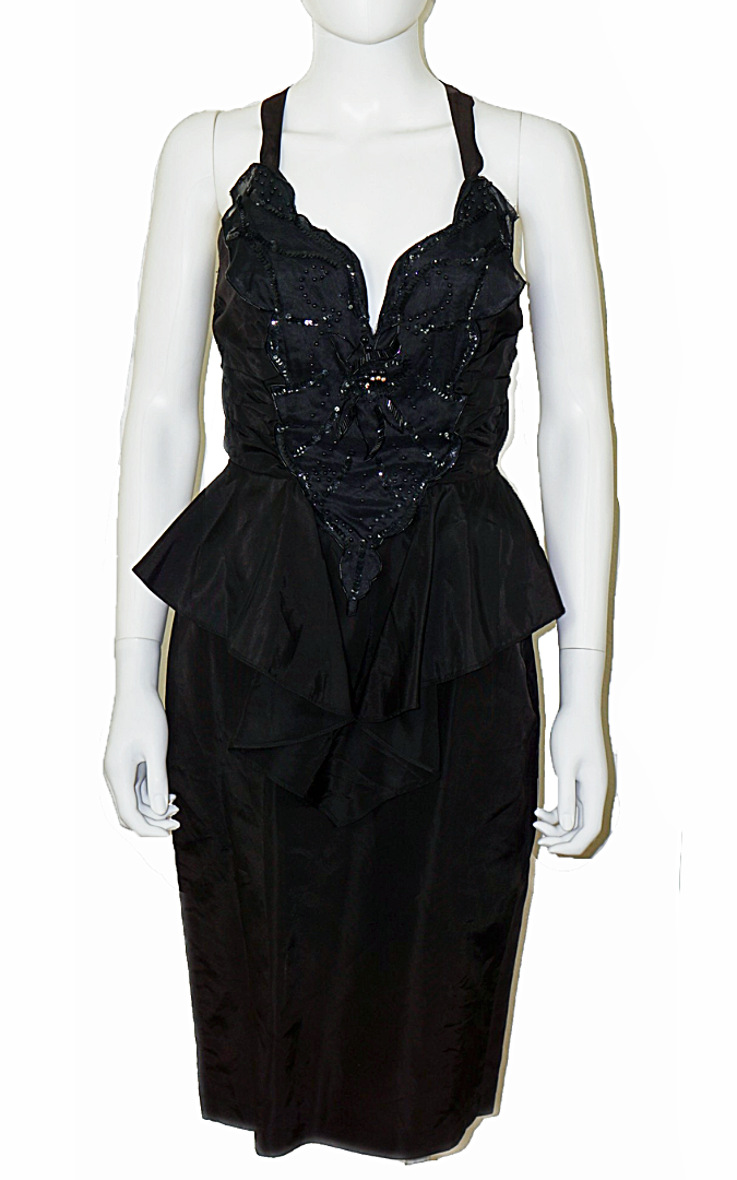 KAREN OKADA VTG David Howard Beaded Dress
