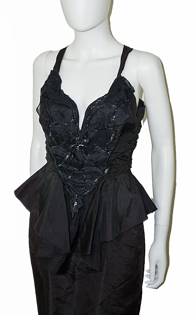 KAREN OKADA VTG David Howard Beaded Dress