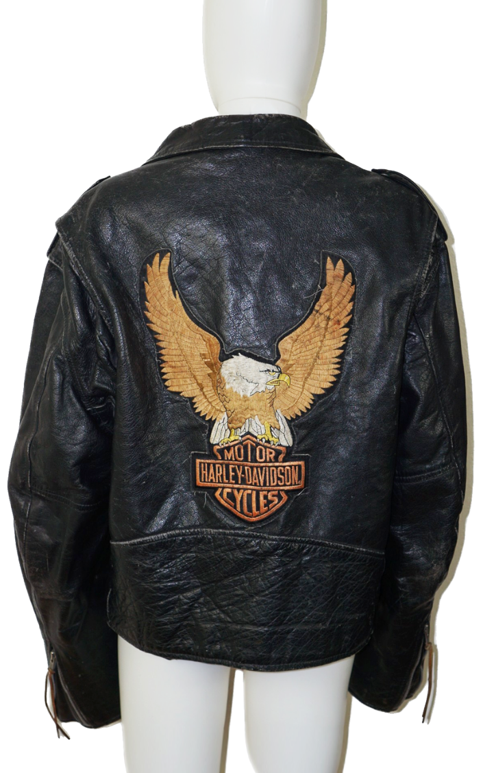 LA ROXX Harley Davidson Reworked Biker Jacket куыуддгь