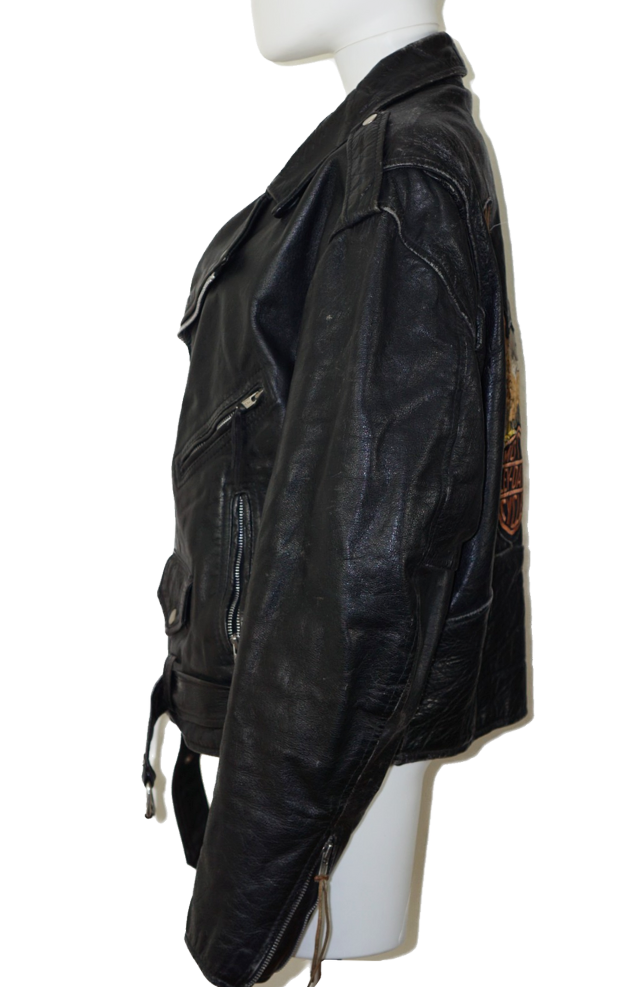 LA ROXX Harley Davidson Reworked Biker Jacket куыуддгь