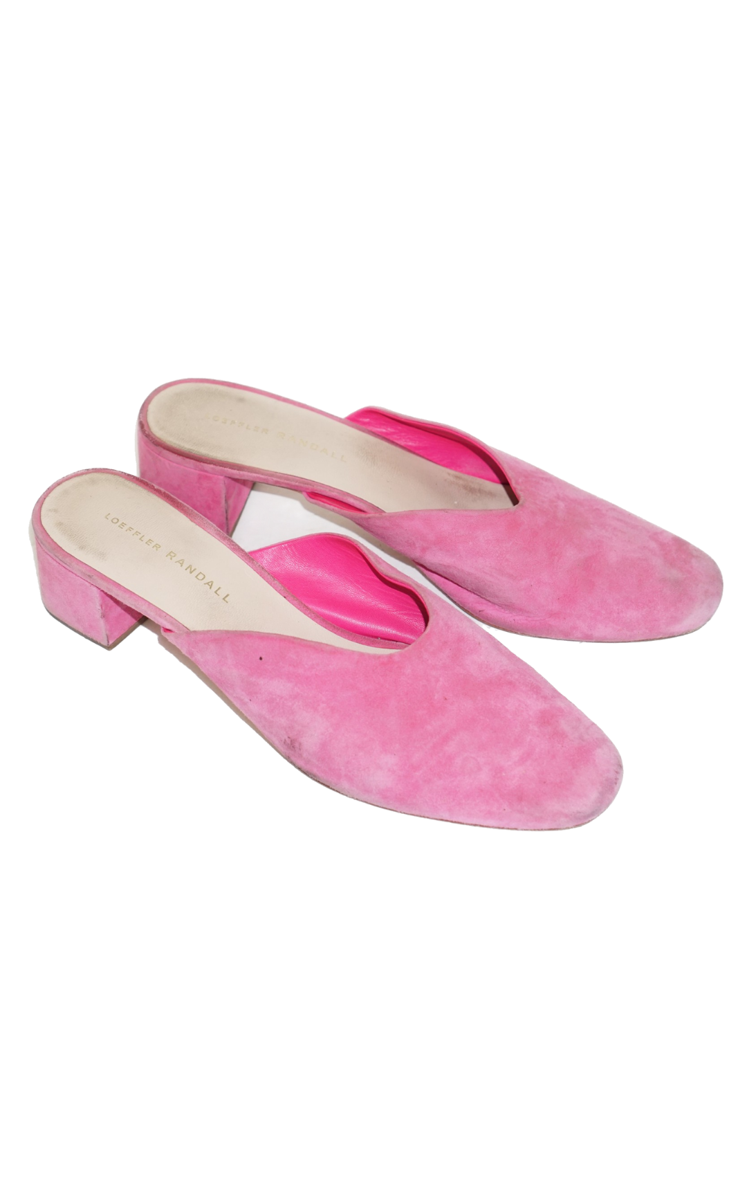 LOEFFLER RANDALL Pink Suede Mules