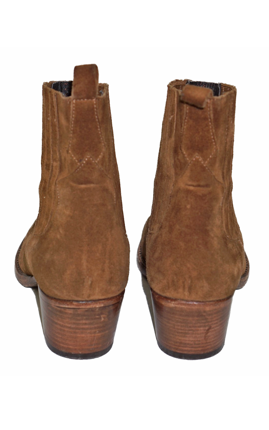 MAJE Suede Western Cowboy Ankle Boots resellum