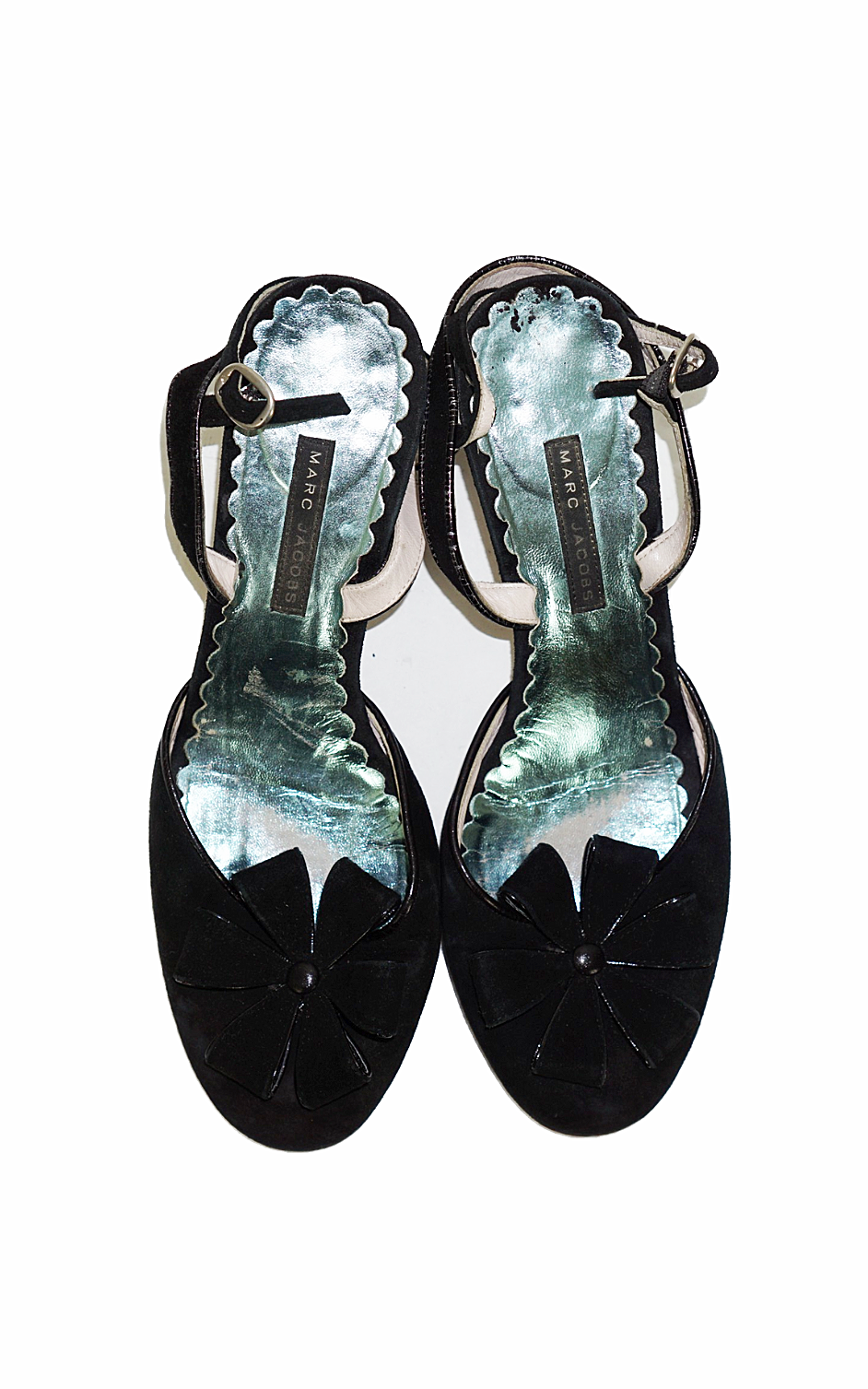 MARC JACOBS Suede Flower Strap Sandals