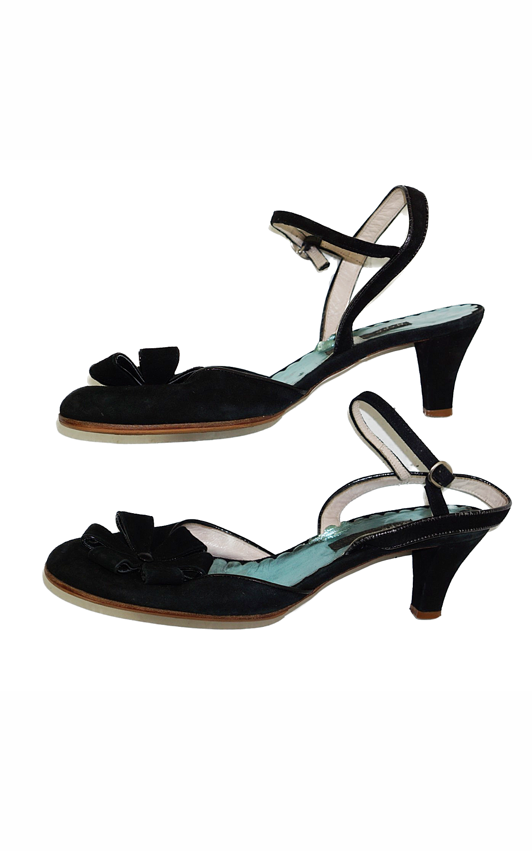 MARC JACOBS Suede Flower Strap Sandals