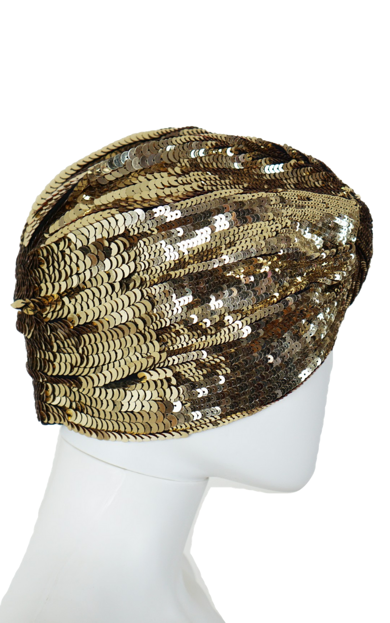 MARY-JANE-CLAVEROL-Gold-Sequin-Turban