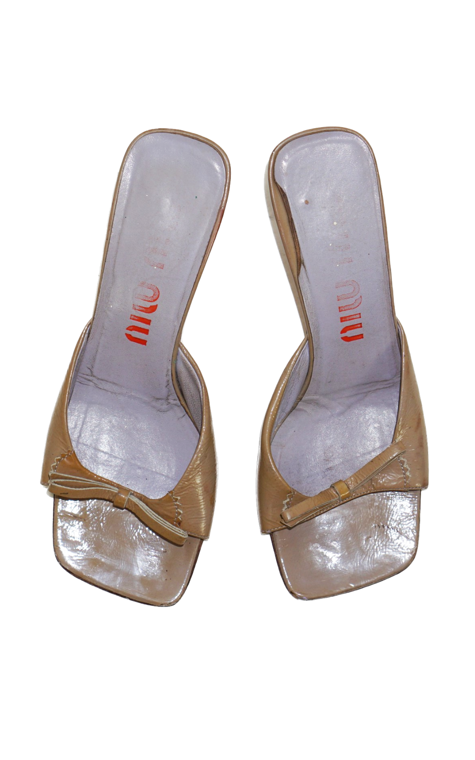 MIU MIU Vintage Square Toe Kitten Heel Mules – resellum