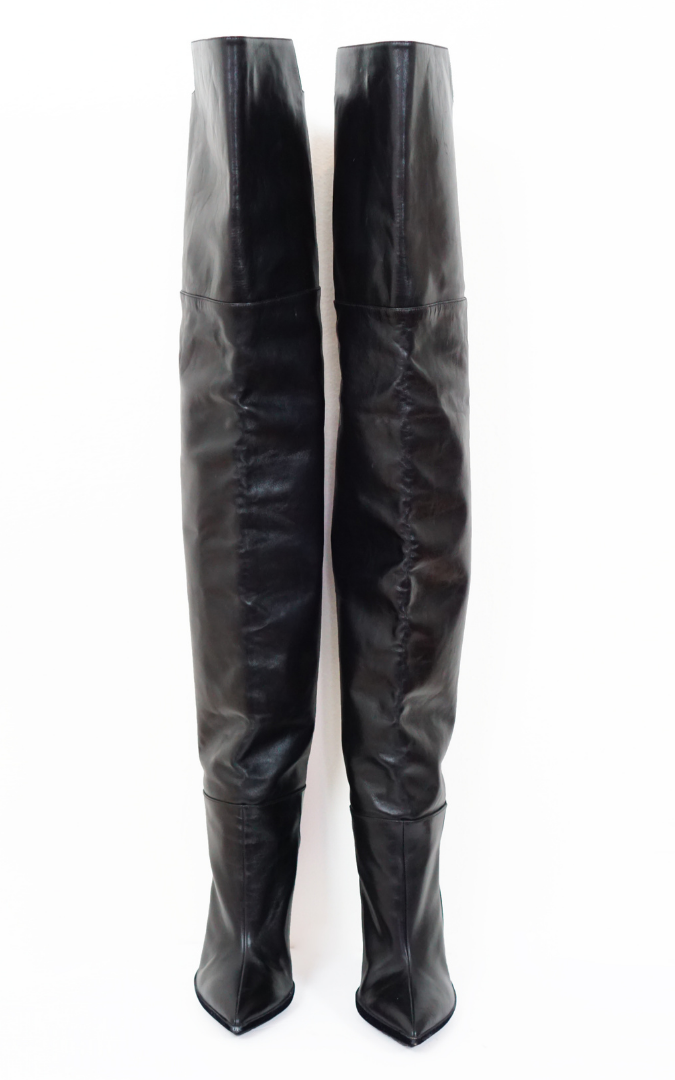 OFF-WHITE Over The Knee For Walking Leather Boots