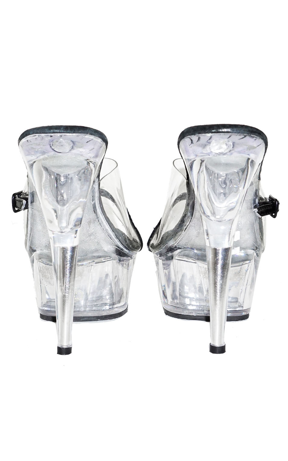 PLEASER Y2K Sexy B*tch Clear Platform Sandals