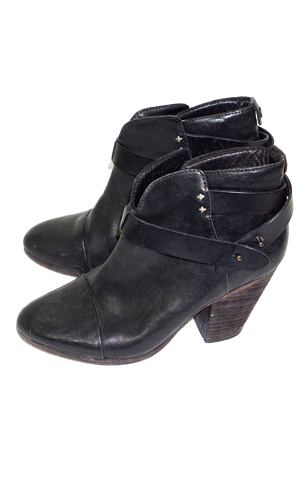 RAG & BONE Black Leather Ankle Boots