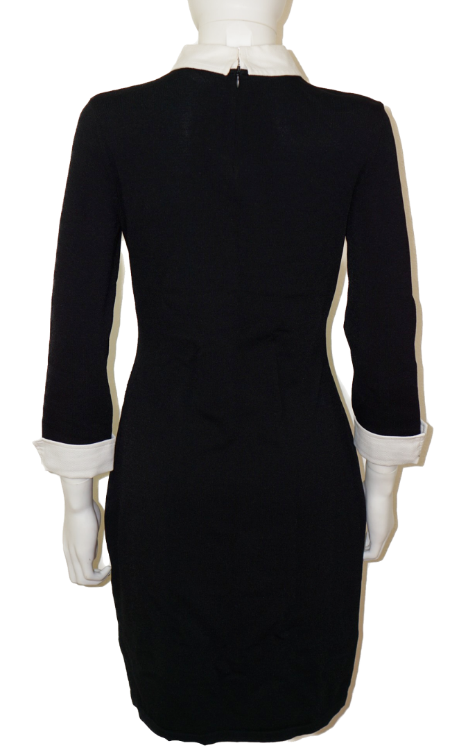 RALPH LAUREN Collared Black Classic Knit Dress resellum