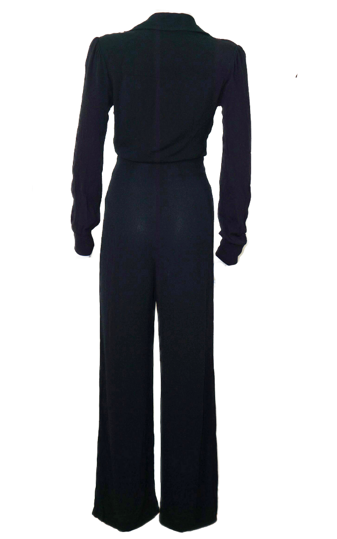 REFORMATION Ferris Black Wide Leg Jumpsuit