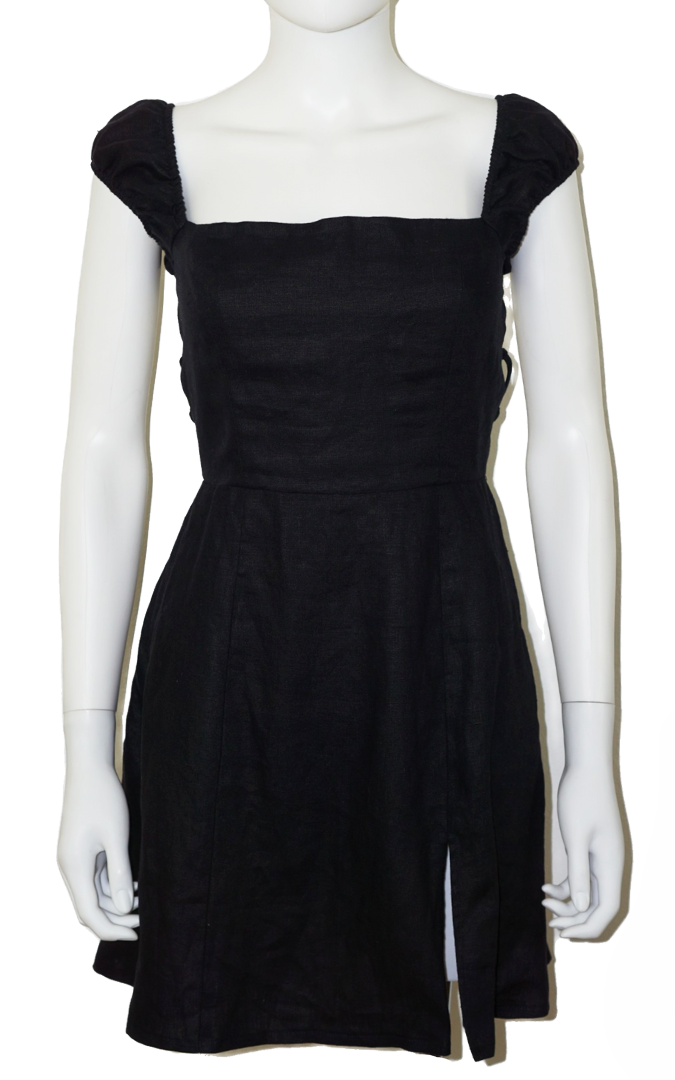 REFORMATION Open Back Criss Cross Mini Dress