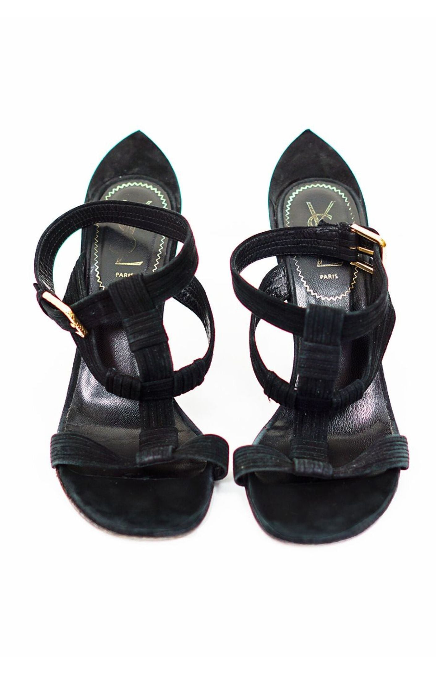 SAINT LAURENT YSL Totem Wedge Sandals