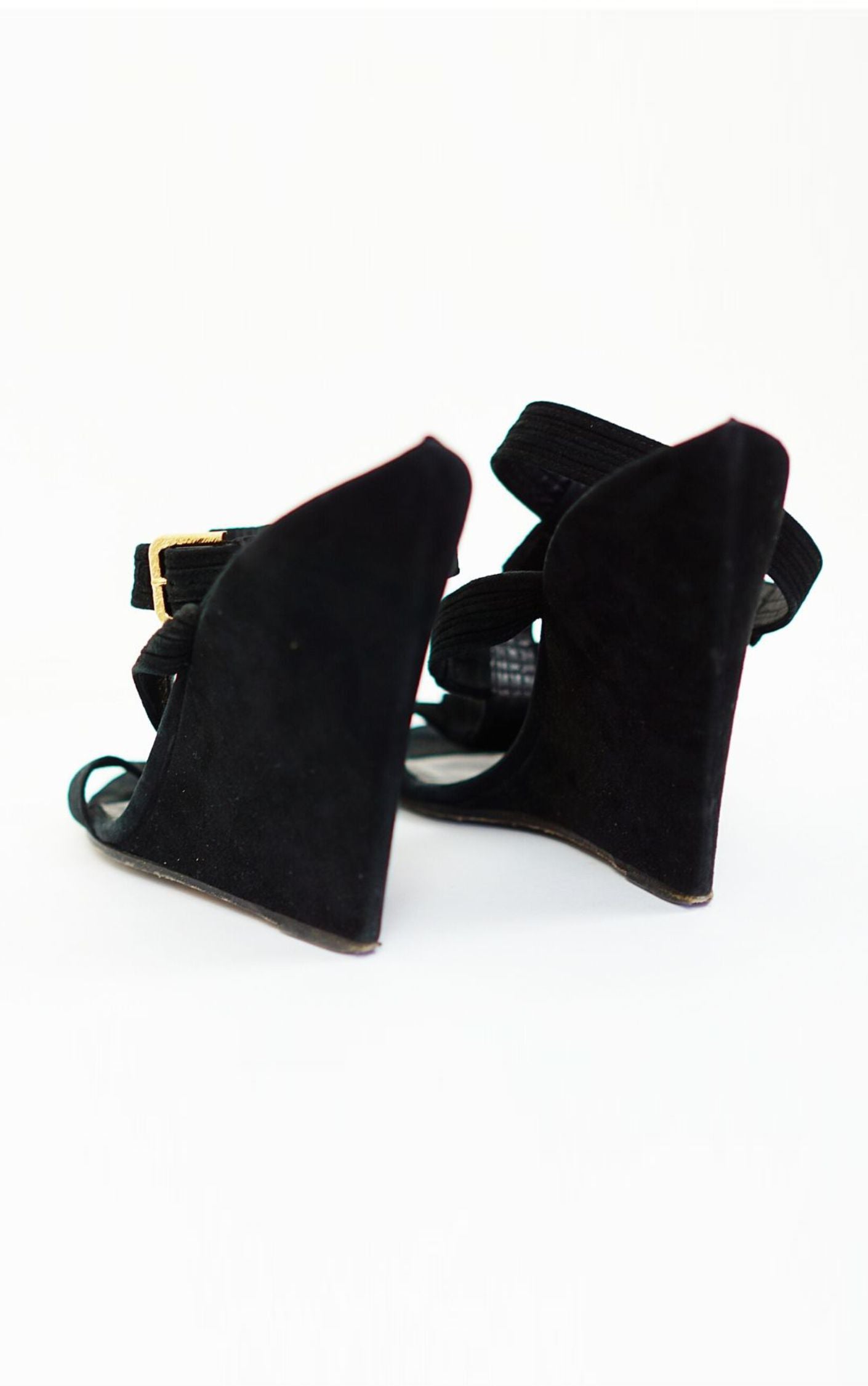 SAINT LAURENT YSL Totem Wedge Sandals