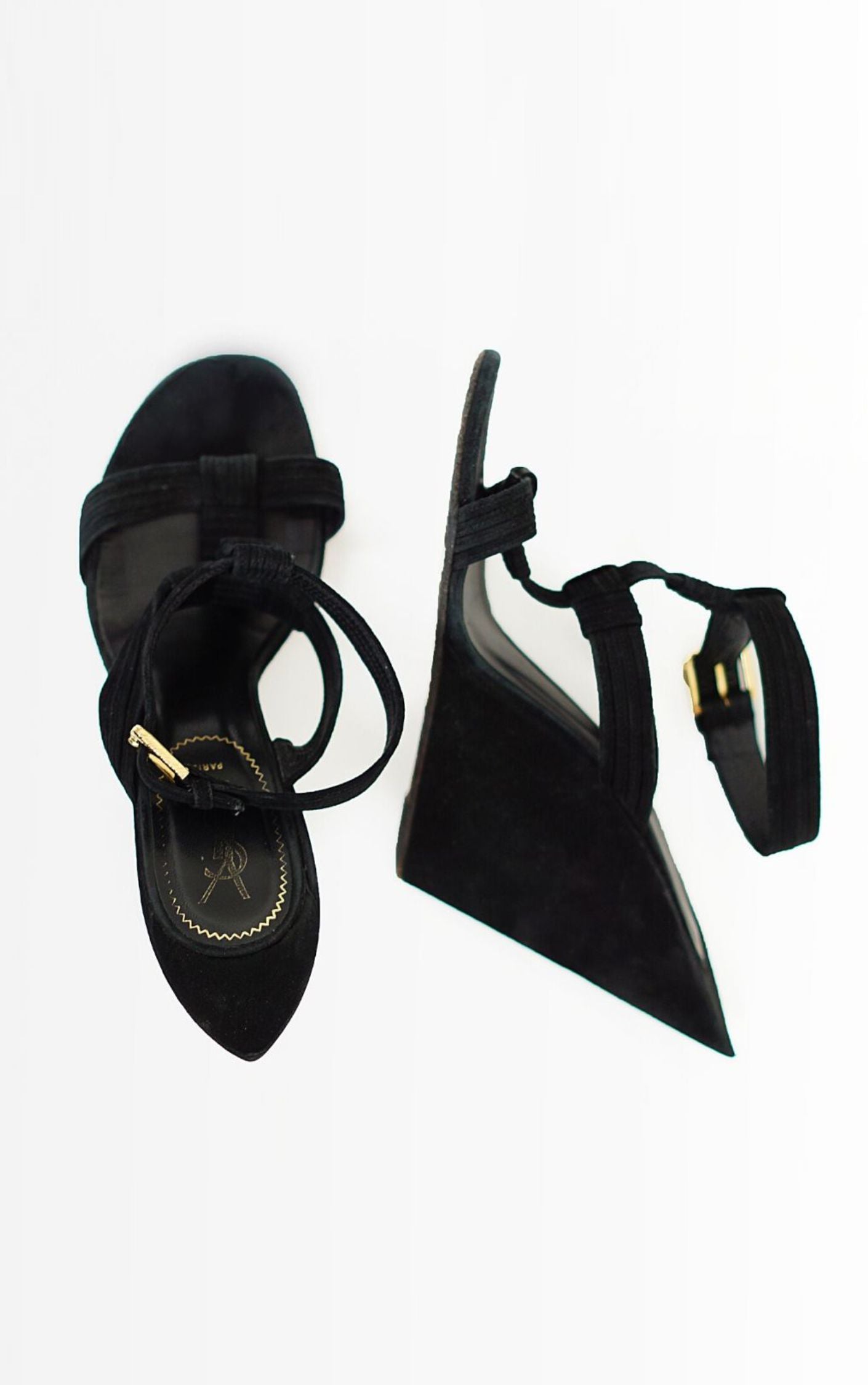 SAINT LAURENT YSL Totem Wedge Sandals