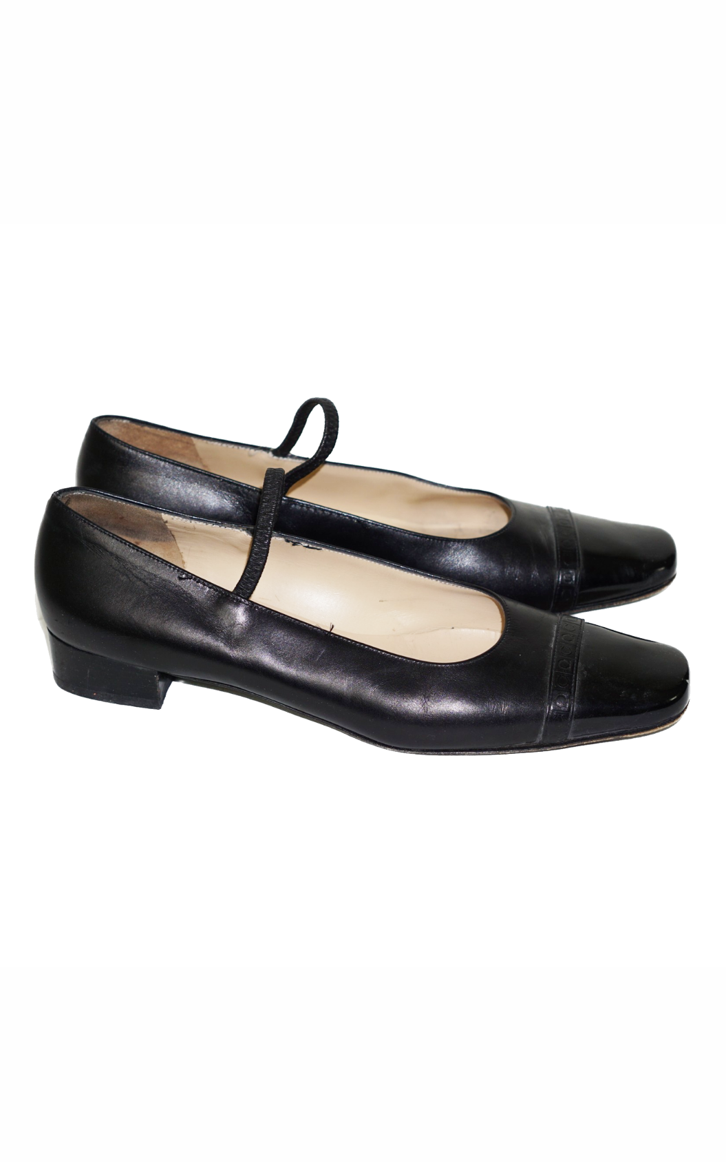 SALVATORE FERRAGAMO Black Mary Jane Flats