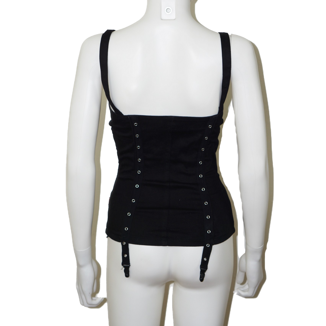 TRIPP Hook Eye Garter Corset Style Top