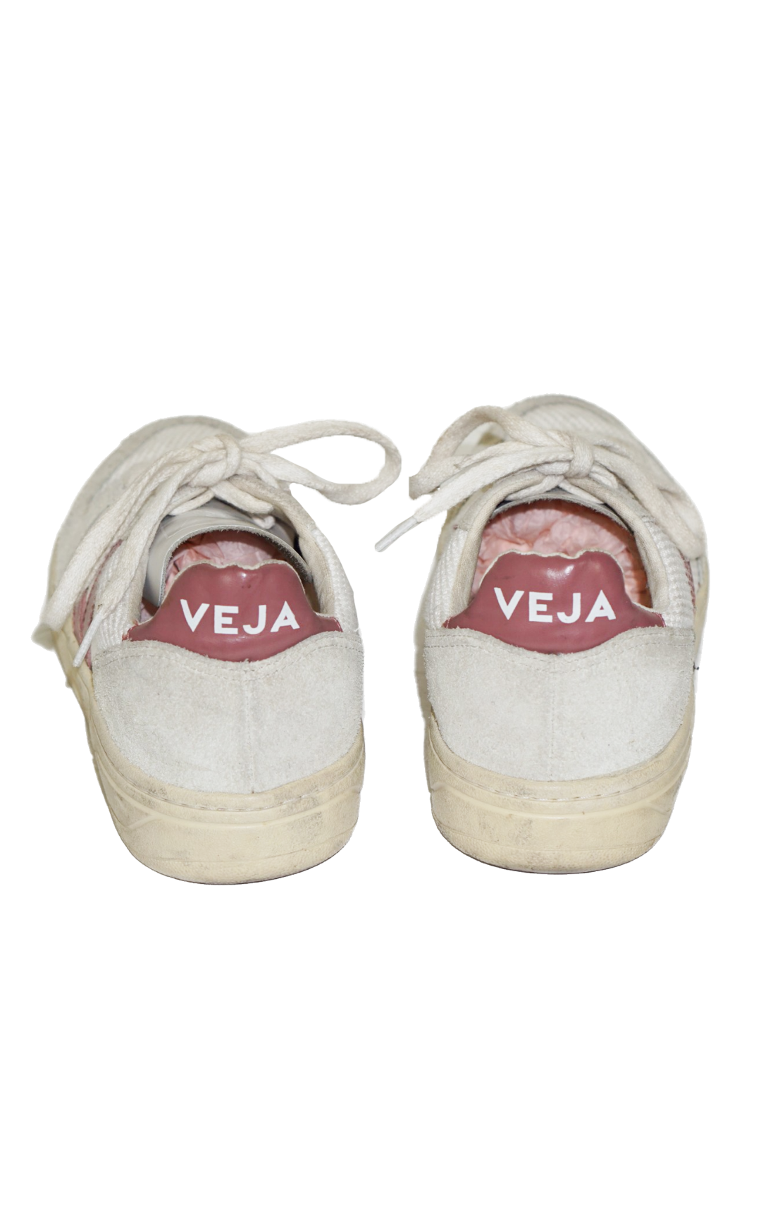 VEJA Logo Lace Up Sustainable Beige Sneakers resellum