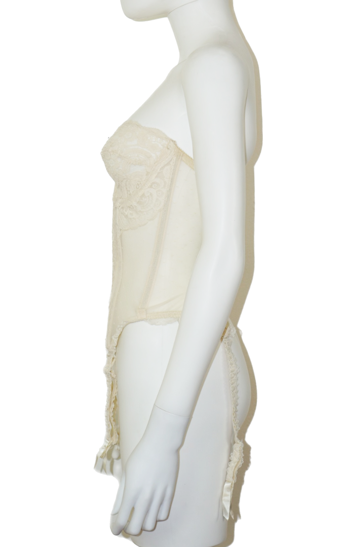 VICTORIAS SECRET VTG Beige Lace Bustier Corset